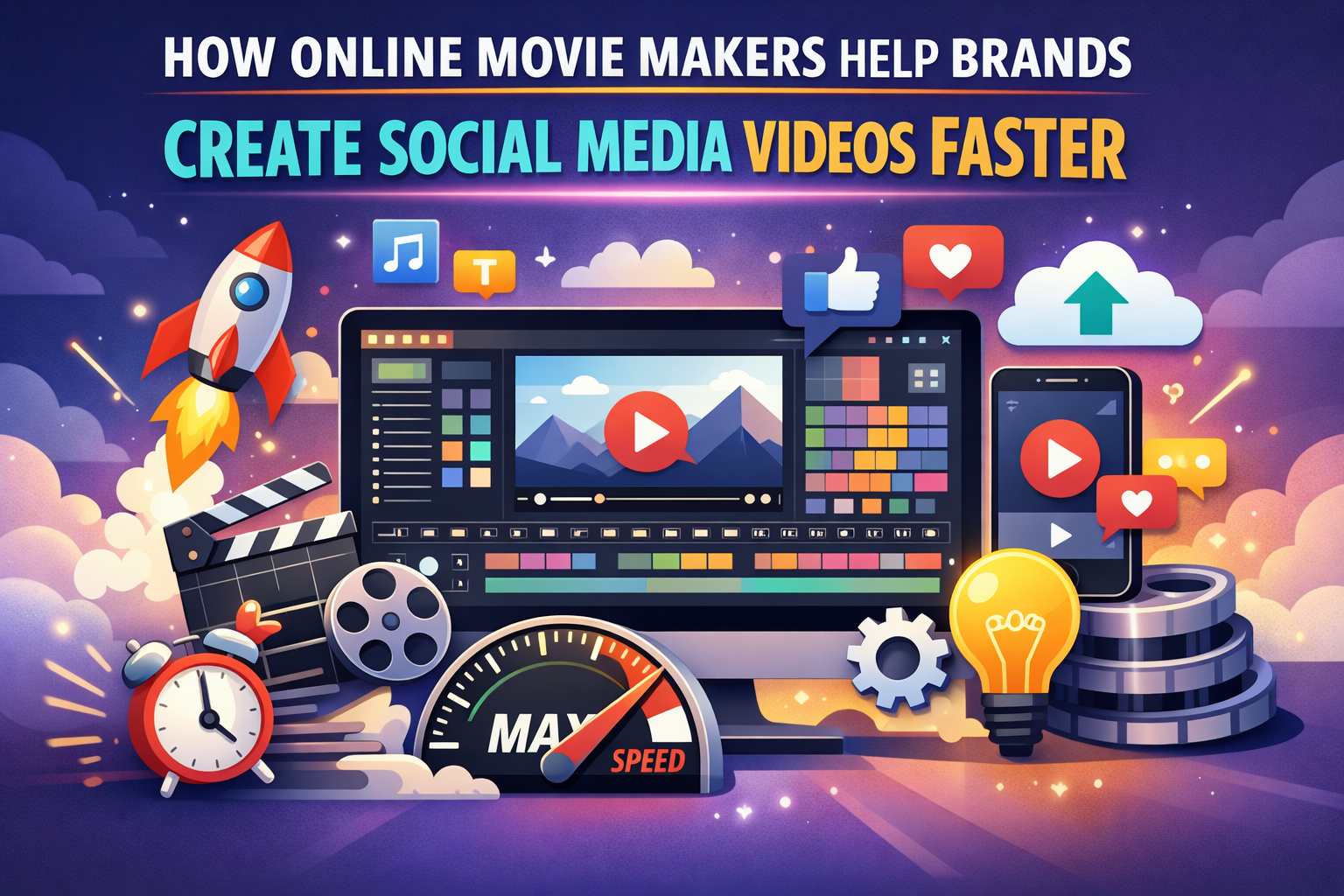 How Online Movie Makers Help Brands Create Social Media Videos Faster